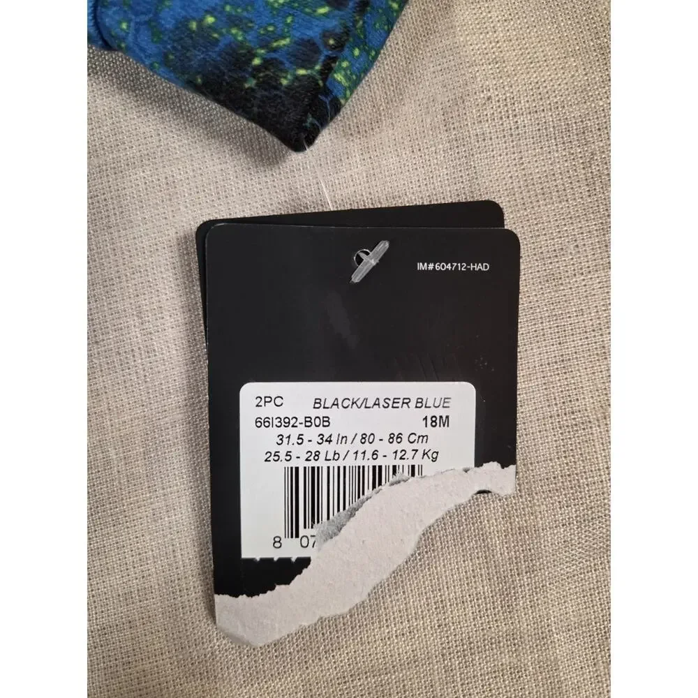 NWT‎ NIKE Futura Kids Hoodie 18 Months Black /Laser Blue